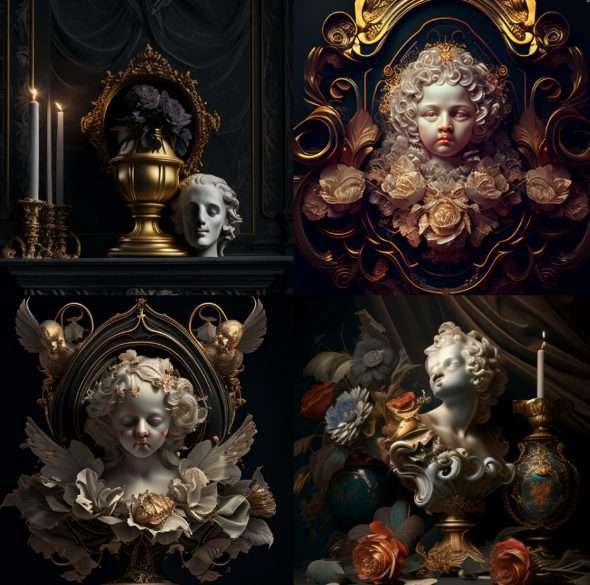Barroco: El Baroque es un estilo artístico y arquitectónico caracterizado por la opulencia, la ornamentación exuberante, las formas dramáticas y los contrastes entre luces y sombras.