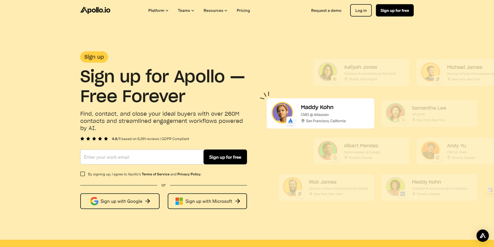 Apollo Es otra herramienta de tipo buscador que sirve para contactar con personas que trabajan en roles específicos en ciertas empresas.