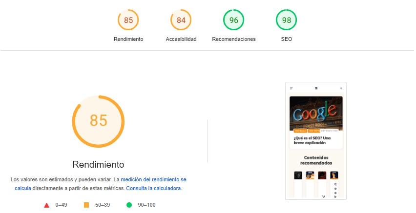 core web vitals y wp rocket aprobado y rápido