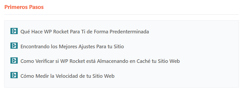 primeros pasos con wp rocket